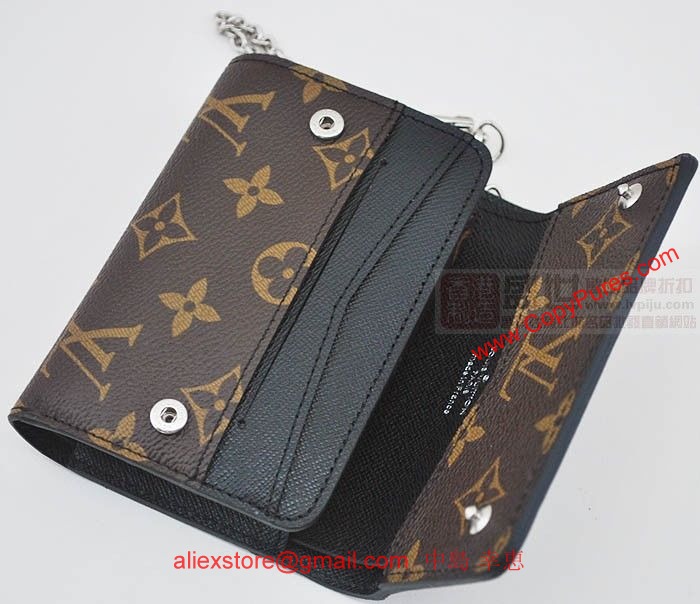 LOUIS VUITTON ルイヴィトン M60167 モノグラムマカサー ポルト フォイユ・コンパクト 3つ折り財布